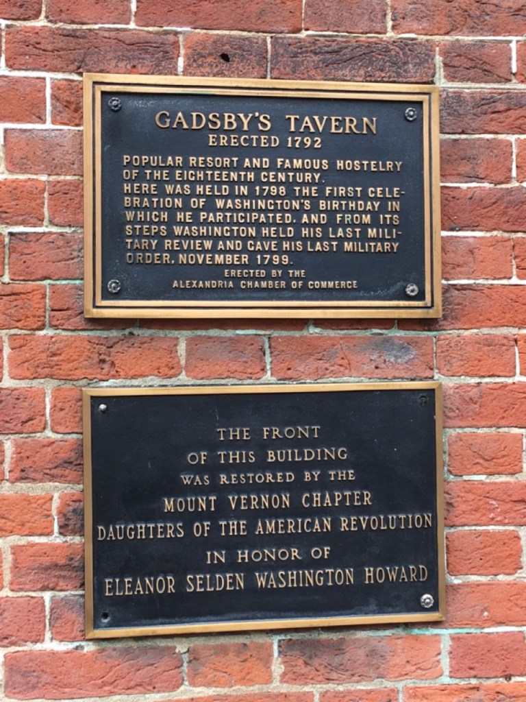 Gadsby tavern marker