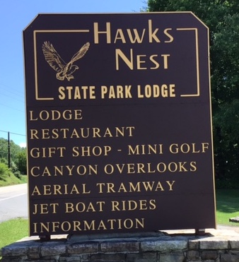 Hawks nest park sign