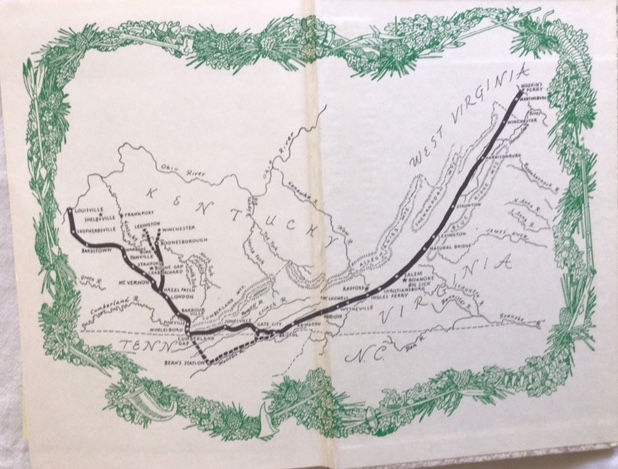 Map of wilderness road