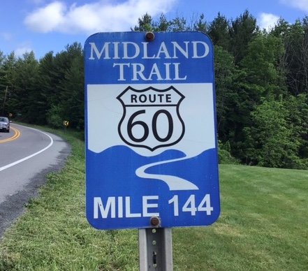 Midland trail highway marker