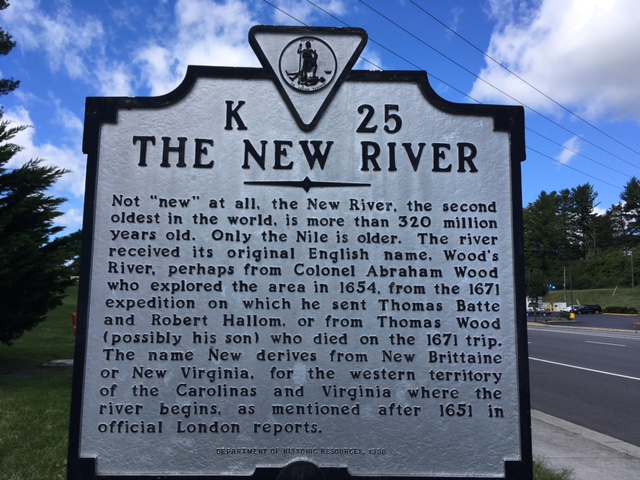 New river historical marker