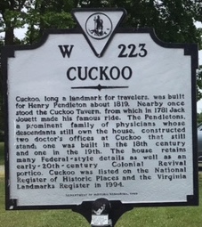 Cuckoo Tavern historical marker