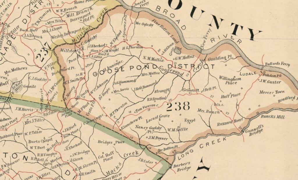 Oglethorpe Co. GA, Library of Congress, Map by Thomas Moss, 1894
