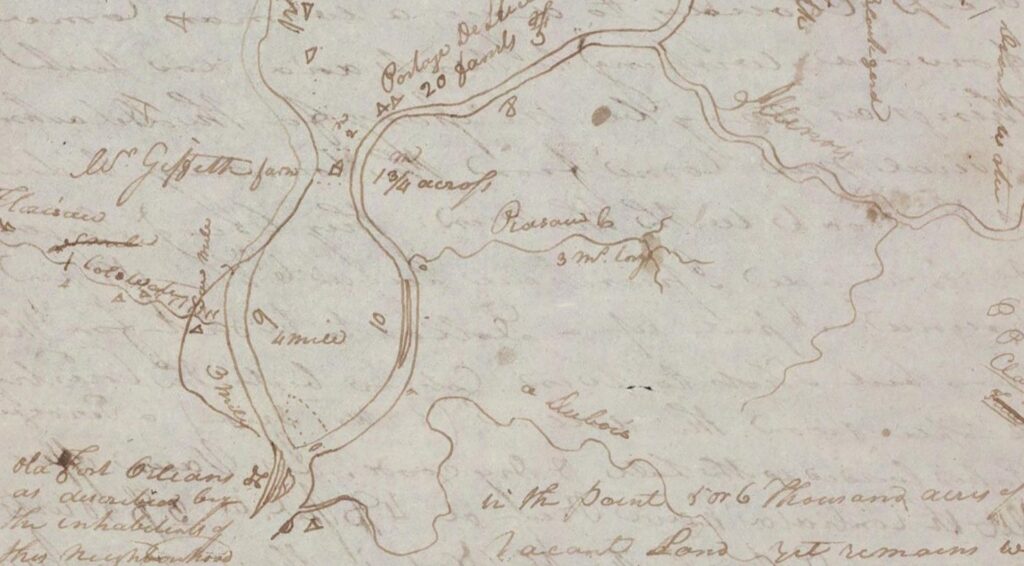 William Clark Map of Camp Dubois
