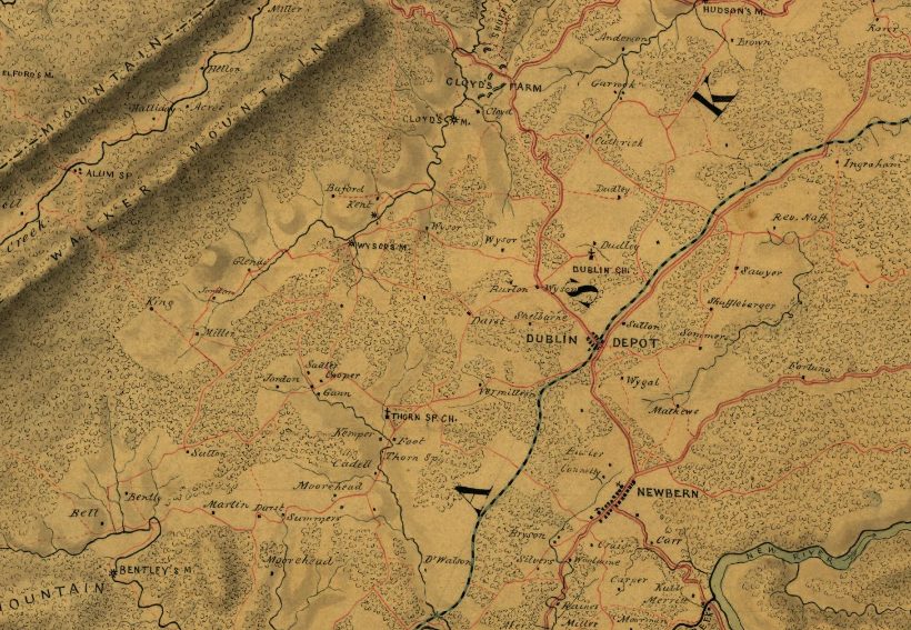 Library of Congress: Map of Craig, Giles, Montgomery, and Pulaski Co, VA – Robinson Tract