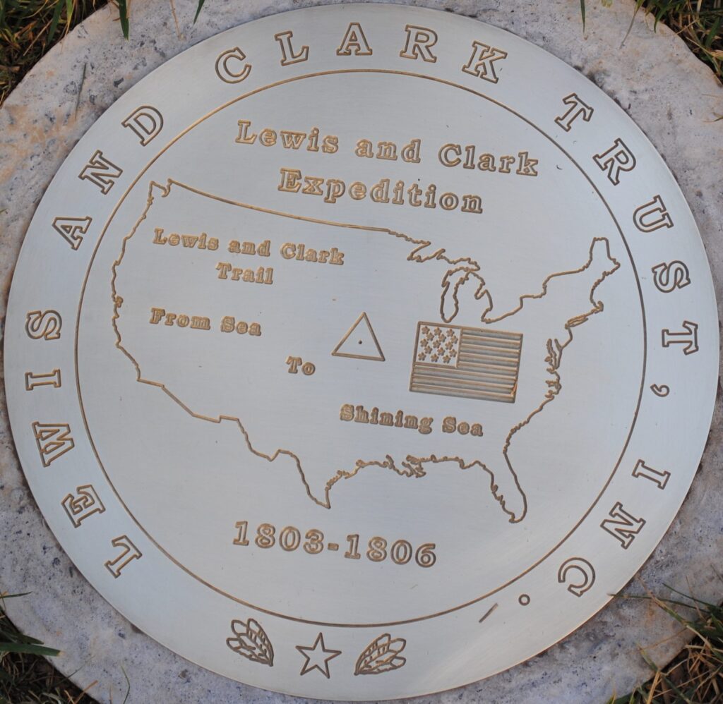 Lewis and Clark Trust, NOAA Brass Disk, Court House Square, Lexington, VA
